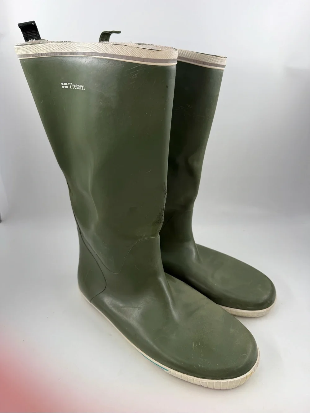 Tretorn Men’s Olive Green -SZ 13- Heisingborg Fleece-Lined Waterproof Rain Boots
